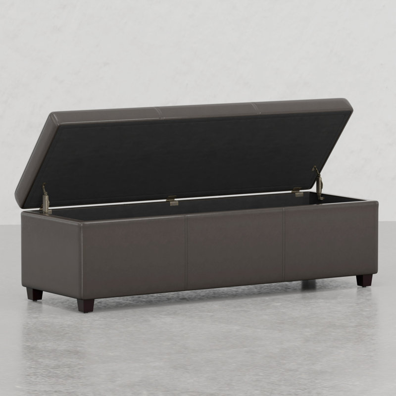 Extra Large Storage Ottoman Bench, Brown