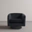 Velvet Upholstered Swivel Barrel Chair-908187374
