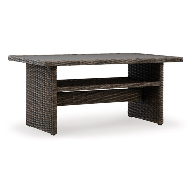Chaviano Rectangular Metal Outdoor Dining Table , 59'' in. W 35.5'' in. D