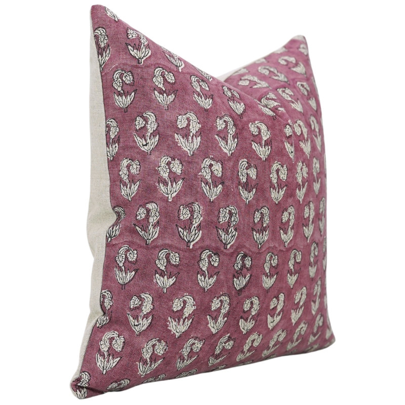 Housse de coussin en coton Floral, H 14 po x l 14 po