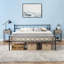 Modern Metal Platform Bed Frame with Headboard & Footboard-1107502190-1114764083