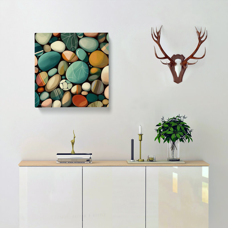 Pebbles Graphic Art No.1 - Wrapped Canvas, 35cm H x 35cm W x 3cm D