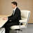 Mid Back Genuine Leather Executive Office Chair With Aluminum Frame, Computer Desk Chair-29114051