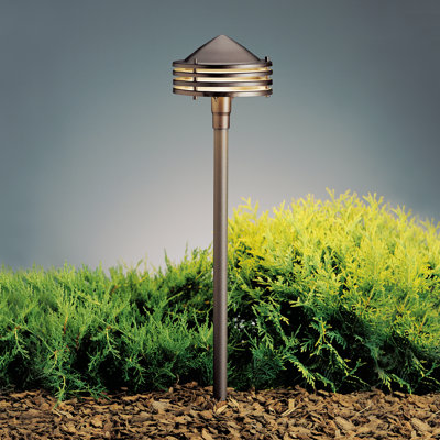 Modern Textured Architectural Bronze Path Light