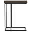 Table d'appoint industrielle en C en bois de manguier et en métal avec plateau 12 po Gallagher-467757247
