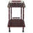 Merlot And Brass 2-Shelf Serving Cart