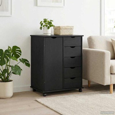 Solid Wood Rectangle Accent Cabinet