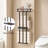 3-Tier Black Metal Bathroom Towel Rack, Wall Mounted Storage Rack with Top Mesh Shelf for Rolled Towels, Rust-Resistant Single