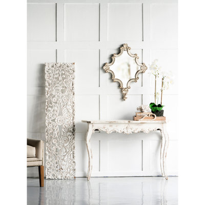 Accessoire de miroir de salon 30 po x 23,5 po White Diamond