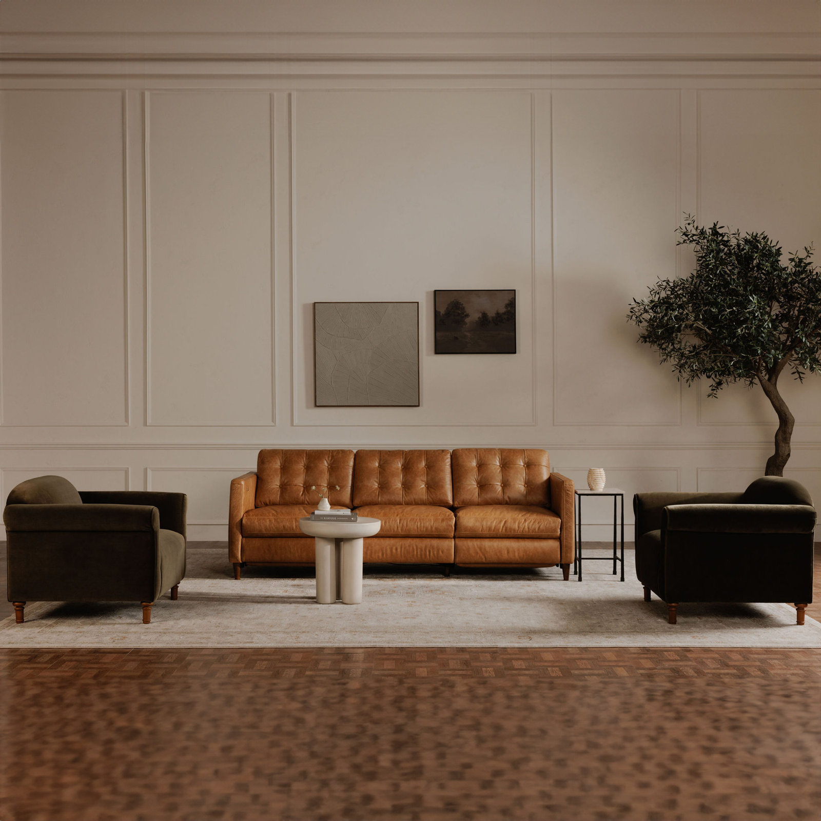 Marirose Armchair, Dark Green Velvet