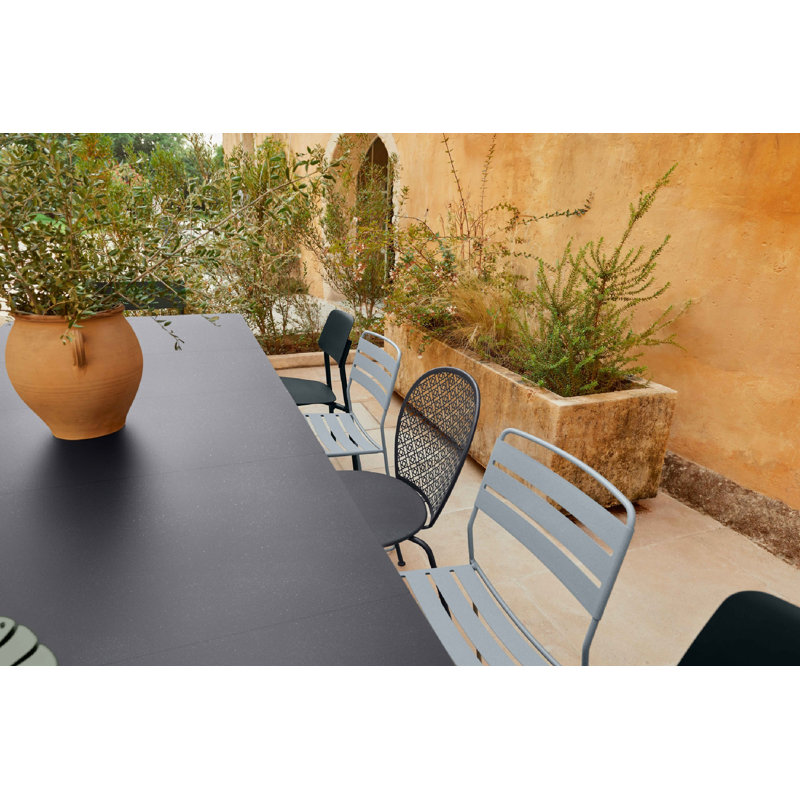 Surprising Outdoor Dining Side Chair, Anthracite