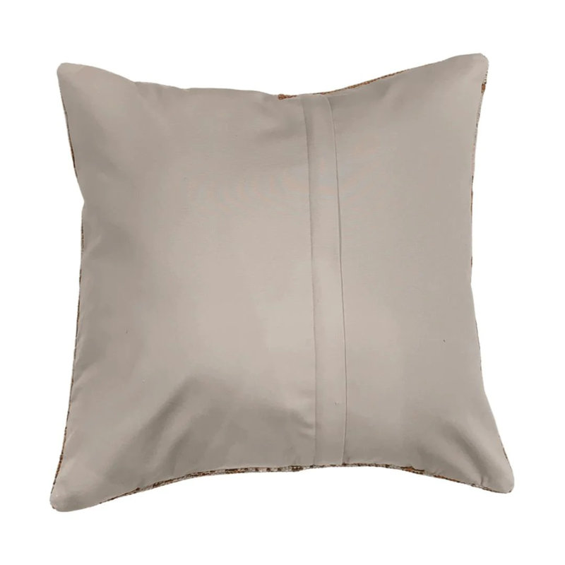 Wool Blend Throw Pillow, Brown Argyle
