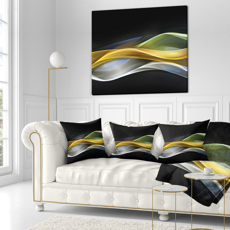Abstract Reversible Throw Pillow, 18" x 18", Throw Pillow