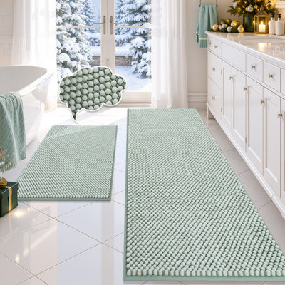 Thick Soft Absorbent Non Slip Boho Bath Mats