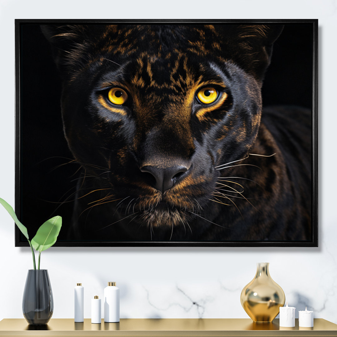 Black White Panther Majestic Panther - Panther Wall Art Decor Latitude Run® 