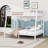 Metal Full XL Over Queen Bunk Bed With Dual Ladders And Guardrails, Noise-Free Design-107340863