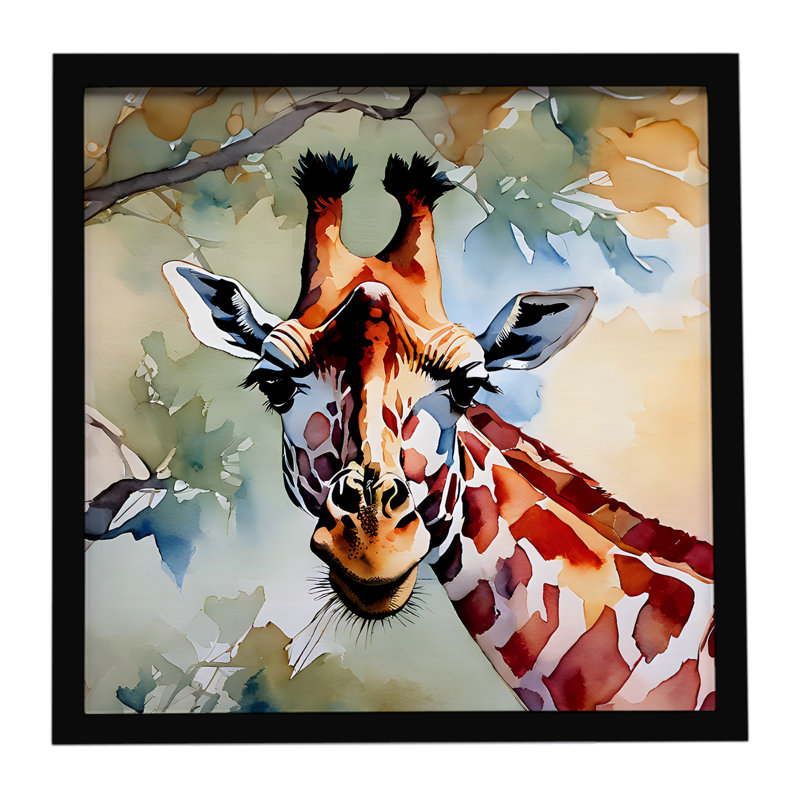 Giraffe Framed Metal Print