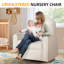 33.46’’ Nursery Rocking Chair, Upholstered Swivel Recliner-420146014