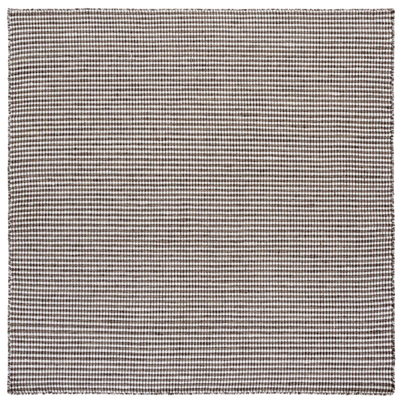 Natura Hand Woven Wool/Cotton Solid Color Rug in Charcoal/Ivory, Round 6'