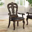 Chaise de salle à manger avec accoudoirs ornés de corbeaux 2 pièces Traditional Style