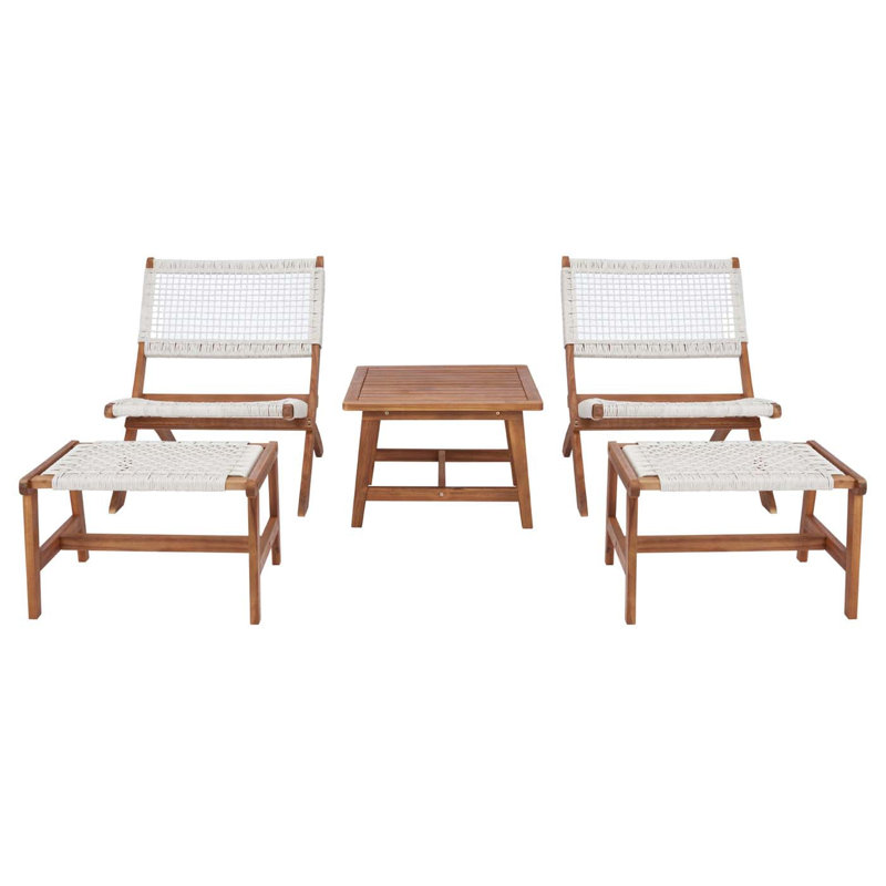 Armida Acacia 5 Piece Seating Group, Honey Brown