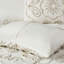 Housse de couette en coton chenille - double / grand, lavable à la machine, 3 pièces avec bouton double / grand