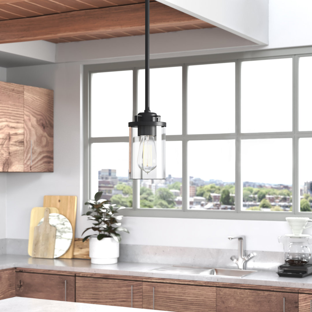 Trimont 1 - Light Matte Black Single Pendant Canora Grey