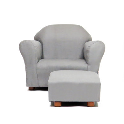 Weybridge Kids 9'' Wood Club Chair and Ottoman