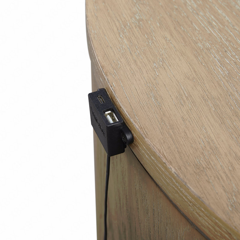 Table de chevet ovale - Caramel