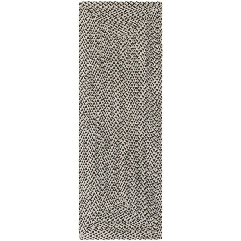 Tapis contemporain Aideen - gris, Tapis de couloir 2 pi x 6 pi 1 po