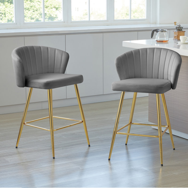 Tabouret de comptoir 25 po Mancenillier, gris