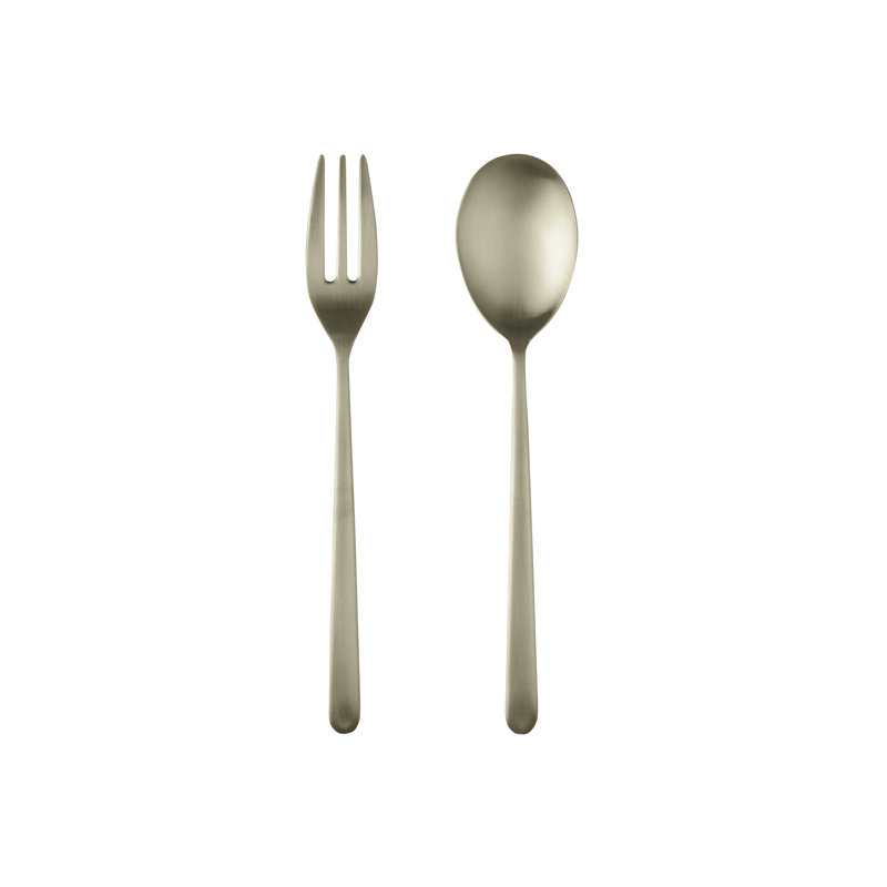 Ensemble de service (fourchette et cuillère) Linea, Glace champagne