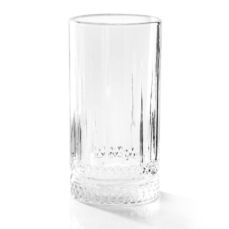 Wrought Studio™ 4 Piece 16 Ounce Iceberg Embossed Glass Tumbler Set