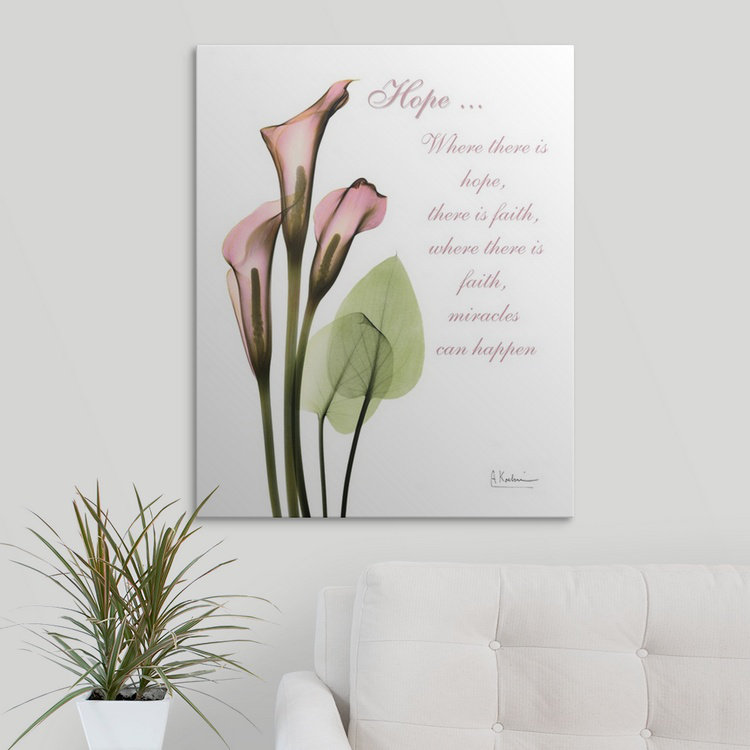 Reproduction de photo Manigault "Calla Lily X-Ray" par Kiranjit, H 30 po x l 24 po x P 1,5 po, Toile