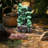 19.88"H Resin LED Fountain With Frogs Statue