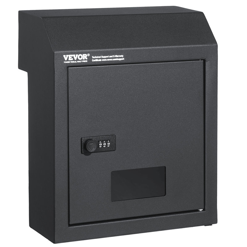 Steel Wall Mounted Mailbox, Grey