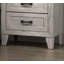 Table de chevet contemporaine en mélamine blanc délavé 1pc