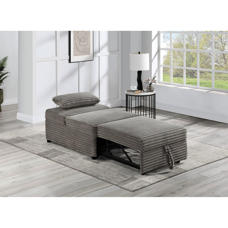 Chaise convertible moderne en velours côtelé, fumée pour l'intérieur en velours côtelé, espace de vie