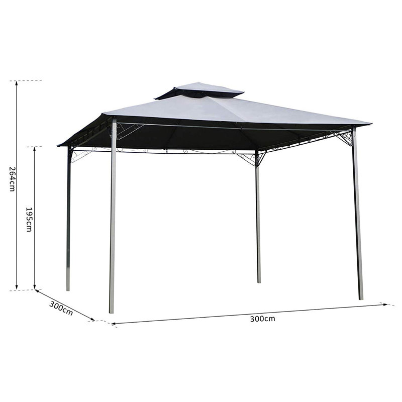 Marquita 3m x 3m Metal Patio Gazebo