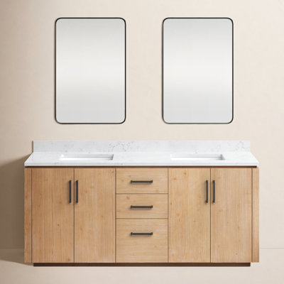 Cloverfield 72 " Pine Double Bathroom Vanity