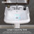 ZEAFIVE Pedestal Bathroom Sinks 23" W Rectangular Pedestal Bathroom Sink With Overflow