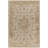 Oriental Machine Made Power Loomed Polyester Area Rug in Beige/Blue-1135410191