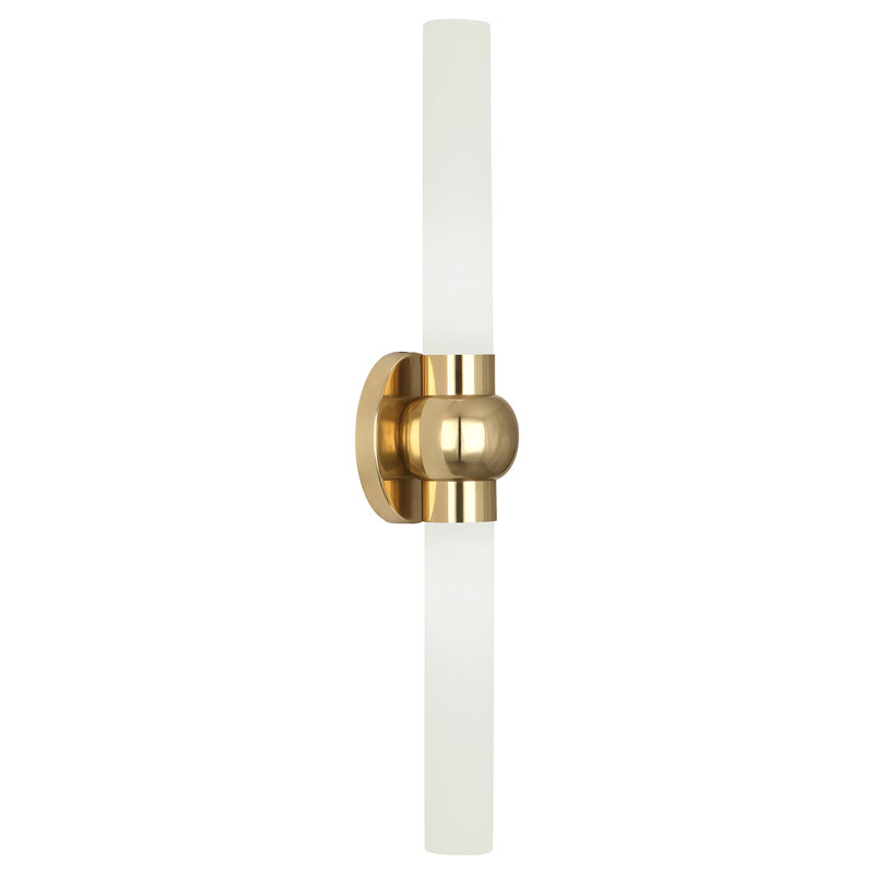 Daphne Glass LED Flush Mounted Sconce, Modern Brass