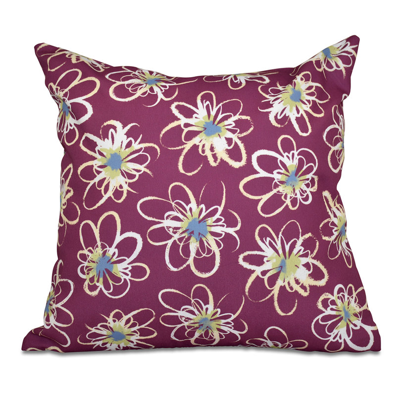 Housse et insert de coussin Botanical Blooms Penelope, H 18 po x l 18 po, Mauve