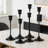 Taper Candle Holders Set Of 6, Tall Graduated Metal Candlesticks For Table Centerpiece, Wedding, Fireplace Mantel, Formal Dinner Decor, Fits 3/4 Inch Candles-2038135392