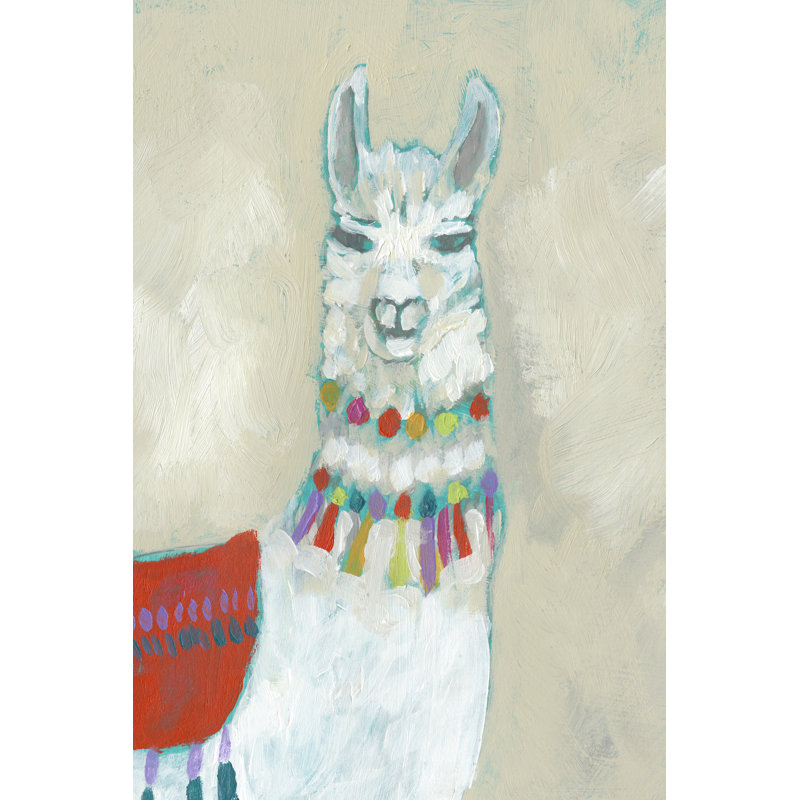 Llama Fun I by Jennifer Goldberger - Wrapped Canvas Print, 30cm H x 20cm W