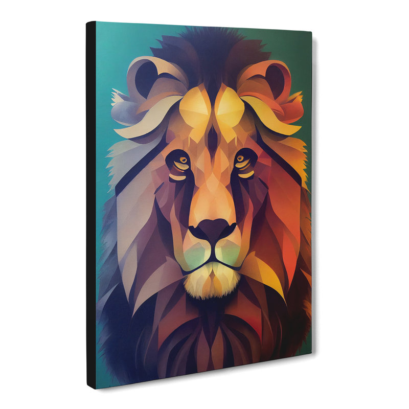 Lion Portrait - Wrapped Canvas, 50cm H x 35cm W x 3cm D