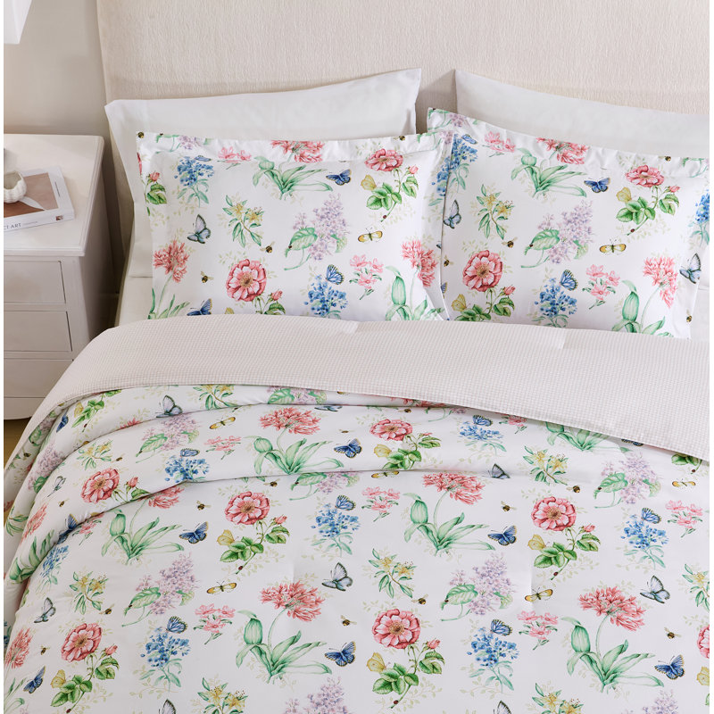 Ensemble de couette 3 pièces Lenox Classic Butterfly Meadow, King/Cal King, King/Cal King