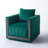 Upholstered Swivel Barrel Chair-727871985