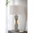 Modern Cement & Metal Table Lamp with Drum Shade